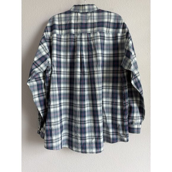 CINCH Mens X-Large Plaid Button Up Long Sleeve Blue Shirt Western Rodeo - Picture 2 of 11